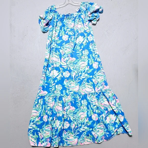 Lilly Pulitzer Blue and Pink Floral Maxi Dress - Picture 6 of 10